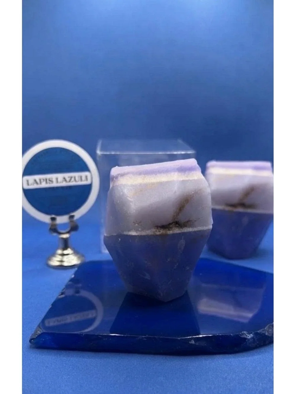Lapis Lazuli Crystal Soap, Watermint Clementine Scent